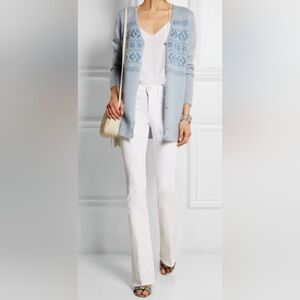 COACH FAIR ISLE LUXURY MOHAIR-BLEND CARDIGAN SWEATER